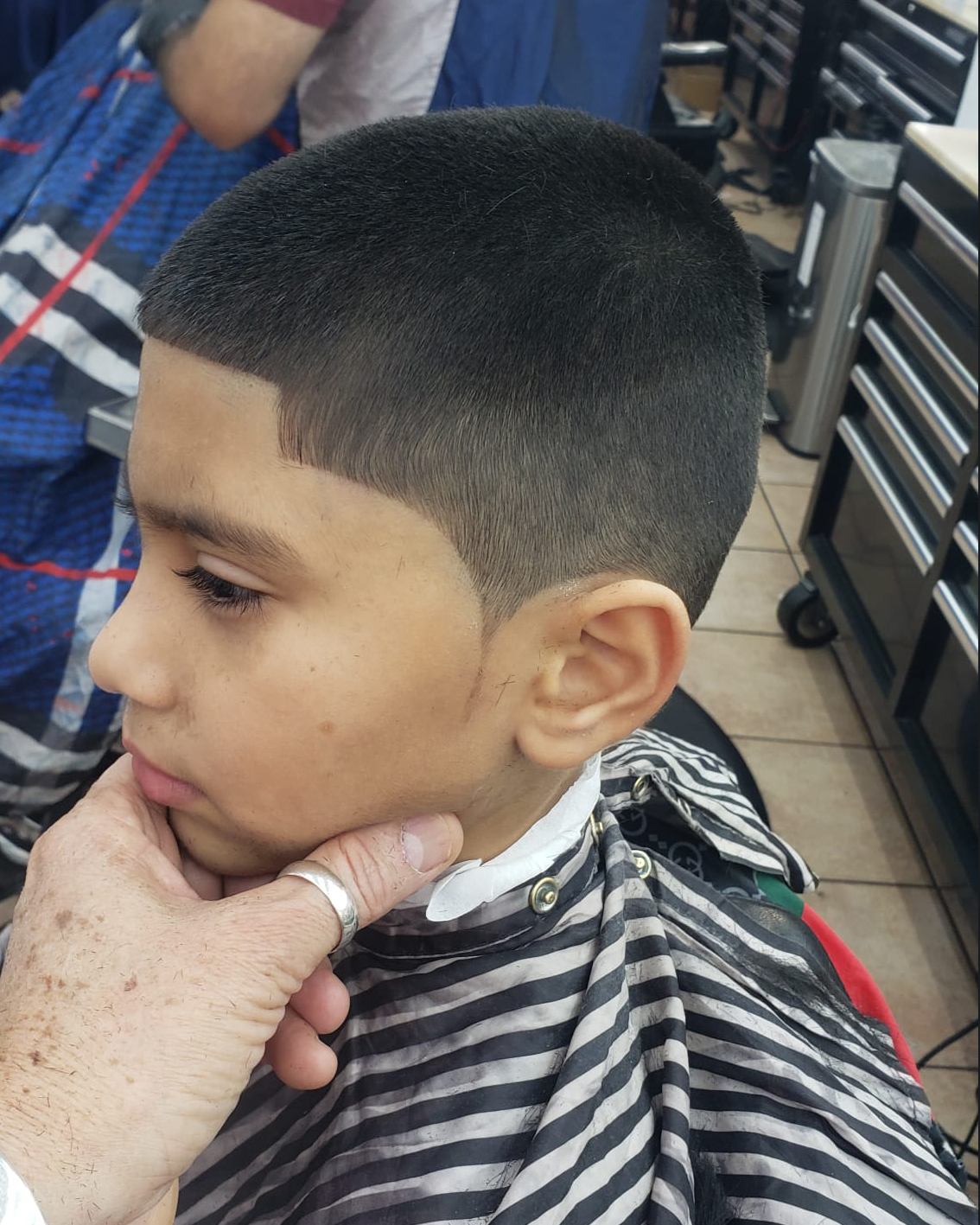 Precision skin fade haircut