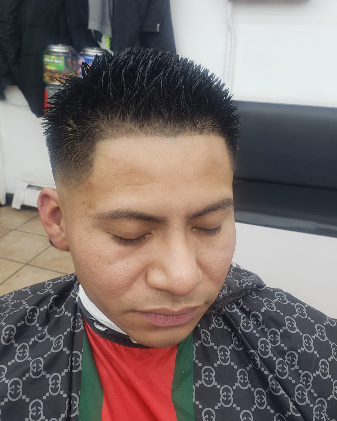 Hot towel straight razor shave